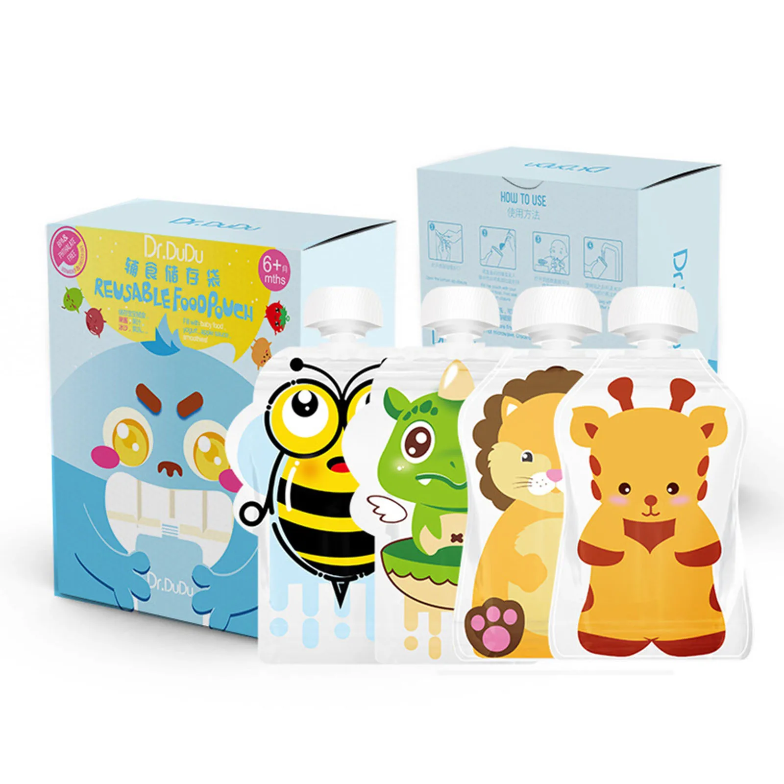 Baby Food Filter - 8pcs Baby Complementary Food Bags Reusable