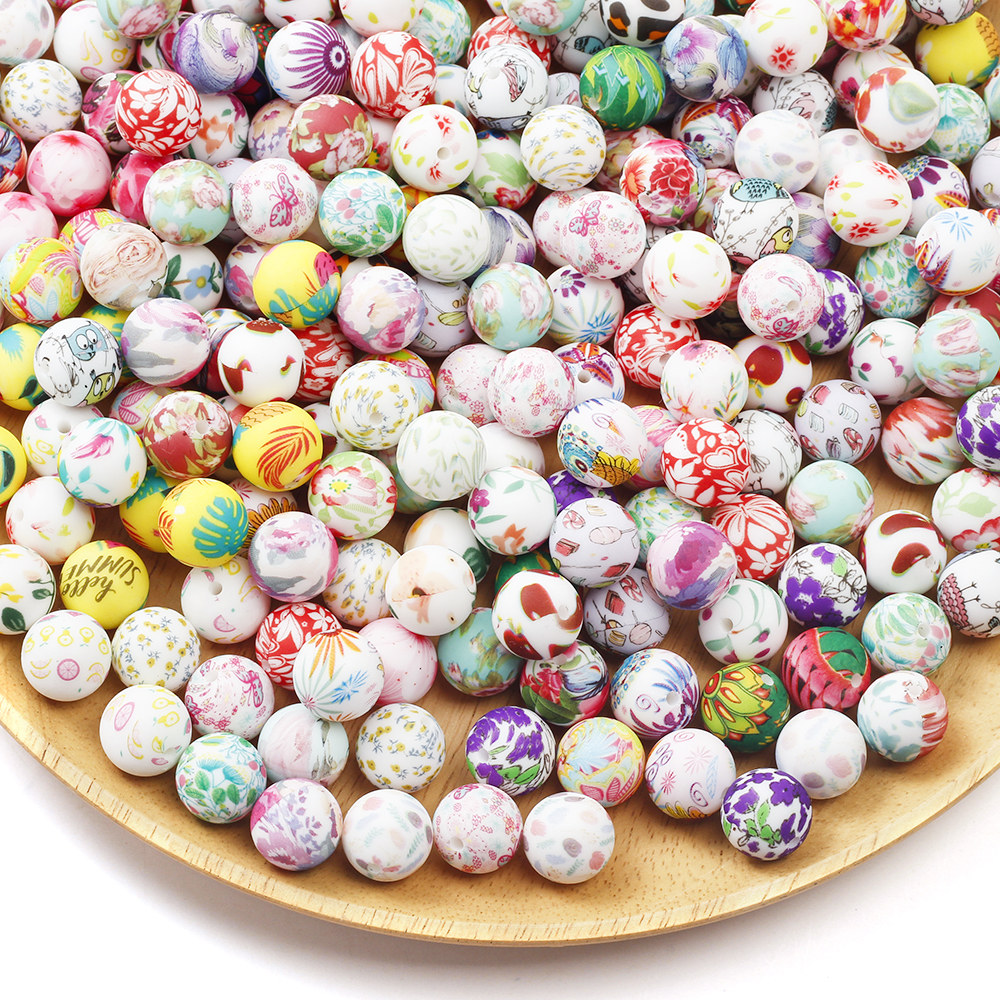 Baby Food Mixer - 10Pcs 15mm New Silicone Beads Round