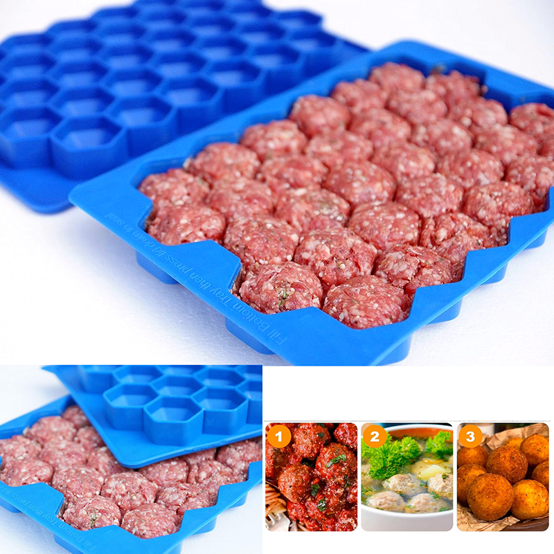 Baby Food Meat - 37 Grid Silicone Meatball Maker Rice
