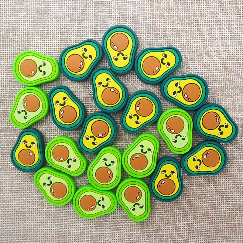 Baby Food With Avocado - Chengkai 10pcs Silicone Avocado Beads Teether
