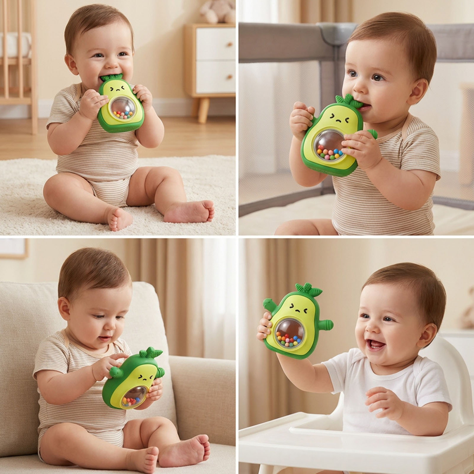 Baby Teether Rattle Silicone w – обзор и цена Baby Food With Avocado
