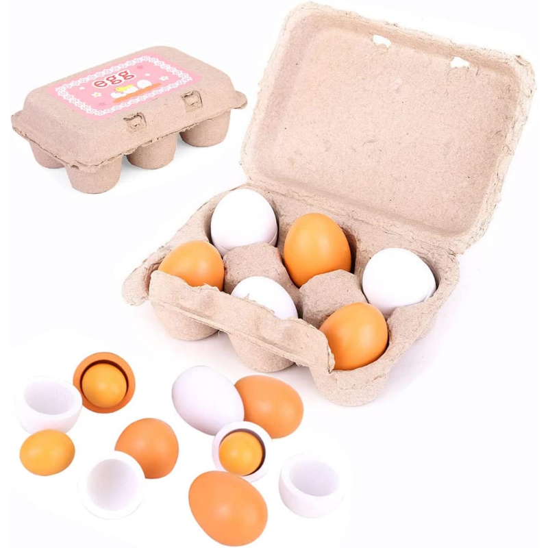 6Pcs Wooden Eggs Toy Egg Kitch – обзор и цена Baby Food Egg